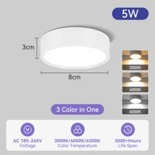 Luz empotrada para techo, Foco LED para decoración del hogar, Foco moderno para sala de estar, dormitorio, pasillo, baño, gabinete de cocina, tienda, hotel. Disponible en negro/blanco/dorado, en blanco cálido/neutro/frío, en 5W/10W/15W/25W. - Downlight de montaje en superficie - Ver 25