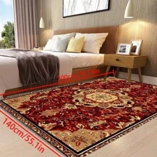[Crystal Velvet 700g/㎡ Dotted Bottom 5mm Thick] 1 Pc Bohemian Style Area Rug, Solid Color Carpet, Soft Non-Slip Washable Rug For Indoor Outdoor Living Room Bedroom Kitchen Office Home Decor Corridor Runner Back To School