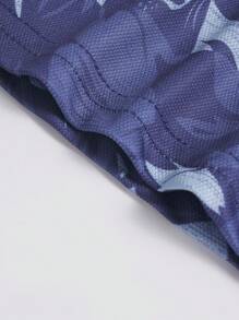 夏威夷印花男士短袖 Polo 衫，休闲舒适夏季