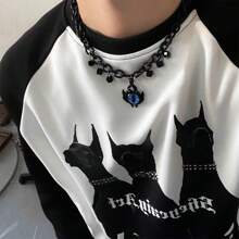 1 pieza Collar de gargantilla punky con remaches y diseño de garra de gato, collar único estilo hip-hop, punk y Y2K - Multicolor - Ver 3