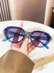 复古猫眼时尚女士眼镜，时尚 Y2K 个性化装饰镜片，适合夏季海滩度假、户外、旅行 - 彩色 - 查看 2