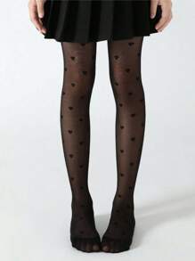 Women/Kids' 3D Heart & Floral Print Leggings/Knee High Socks - Multicolor - View 8