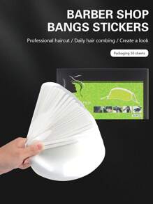 50 Pcs Eye Protection Hairdressing Mask Hairspray Isolate Haircut Tool Face Forehead Mask Face Shield Disposable Bangs Stickers