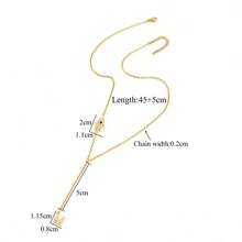 1pc New Classic Pave Zirconia Initial Hamsa Hand Gold Color Stainless Steel Chain Necklace For Women