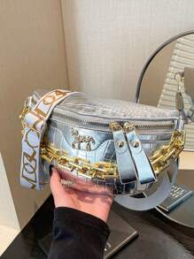 New Fashion Crocodile Pattern Shoulder & Hand Bag - Multicolor - View 13