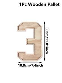 1PC Wooden Candy Dessert Display Tray,Number 0-9 Shaped Tableware Serving Trays,2026 New Year Decor,New Year's Tableware,New Year's Eve Party Supplies,30/40/50/60th Birthday Party Decoration,Class Of 2026 Congrats Grad Party Table Decor,Birthday Party Supplies,Table Centerpiece Decor,Party Favor - Wood Color - View 15