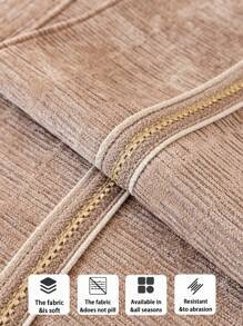 1pc Chenille Sofa Cushion Cover, Simplistic & Modern Style Pet Friendly, Anti-Dirty & Anti-Slip Sofa Protector, Scratch Resistant For Couch, L-Shaped Combination Sofa And 1/2/3/4 Seat Sofa, Year-Round Use - Khaki - View 9