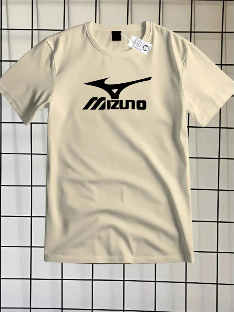T-SHIRT 100% COTTON SHIRT PRINT MIZZU TENNIS TOP - Beige - View 1