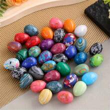 5/15/30pcs Assorted Natural Polished Stone Eggs - Bulk Gemstones For Easter Decor And Home Accessories - Vibrant Colors, Unique Shapes And Smooth Texture - Multicolor - View 6