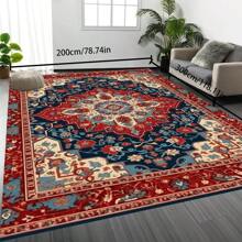 [Crystal Velvet 700g/㎡ Dotted Bottom 5mm Thick] 1 Pc Bohemian Style Area Rug, Solid Color Carpet, Soft Non-Slip Washable Rug For Indoor Outdoor Living Room Bedroom Kitchen Office Home Decor Corridor Runner Back To School