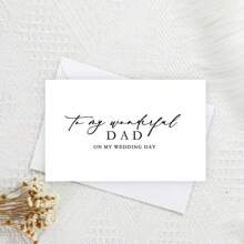 To My Wonderful Dad, On My Wedding Card, Minimalist Wedding Day Card Set, To My Parents Wedding Day Card - Multicolor - View 4