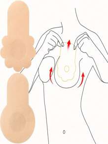 10 Stück praktische Einweg Büstenheber Klebeband - Super diskret unsichtbare selbstklebende Nippelabdeckung, für Komfort und Selbstvertrauen der Frau entworfen, Dessous & Unterwäsche Zubehör