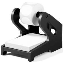 Marklife Makrlife 4X6 Thermal Label Holder For Rolls And Fan-Fold Labels - Shipping Label Holder For Shipping Thermal Printer, Label Tray For D100/D200/Nelko,Roll Others Desktop Label Printer Shipping Supplies Industrial Labels, Black, Grey