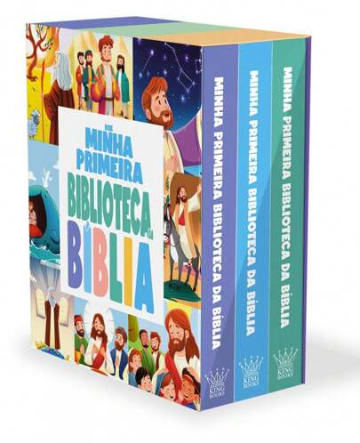Box Minha Primeira Biblioteca da Bíblia - King Books -  Coleção com 3 Livrinhos
