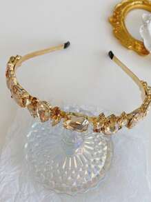 百搭髮箍 彩色水鑽閃閃公主髮箍髮飾 輕奢頭箍子 超閃優雅髮箍 女士高級感輕奢頭箍壓發頭飾 - 多色-3 - 查看 1