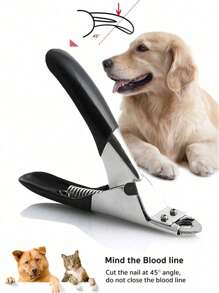 Coupe-ongles pour animaux de compagnie robuste avec protecteur et lime à ongles - Taille professionnelle en acier inoxydable pour chiens et chats, assure un découpage et un lissage précis et indolore, idéal pour une utilisation à la maison et dans un salon de toilettage