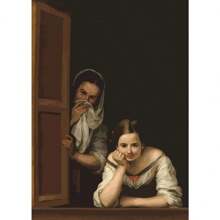 1 件趣味浴室厕所海报蒙娜丽莎和戴珍珠项链的女孩带卷纸帆布印刷品墙壁艺术适用于家居装饰无框架 - 彩色 - 查看 74