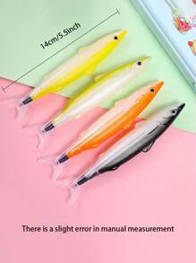 1pc Salted Fish Ballpoint Pen Fish Party Favors Ballpoint Pens Fishing Party Favors Salted Fish Pen Pens Decorative Pens Cartoon Fish Pen Advertise Award Pen Back To School - Multicolor - View 2