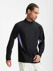 INFLATION Men 2025 Spring/Summer New Windproof Cycling T-Shirt, Lightweight Moisture-Wicking Long Sleeve Mock Neck Sports Outdoor, Fall