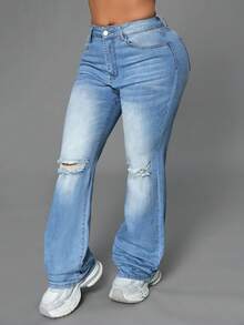 Women'S Casual Street Slim Fit Denim Jeans - Blue - View 6