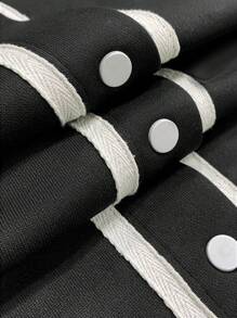 Women 2Pcs Fall/Summer Casual Form-Fitting Zip-Up Tube Top And Drawstring Elastic Waist Straight Leg Pants Set, Festival Concert Women Rave Outfits - Black - View 7