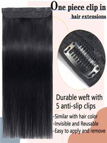 Clip In Human Hair Extensions Clip In Hair Extensons Real Human Hair One Piece Hair Standard Weft Straight Soft Natural Color Brazilan Remy Human Hair With 5 Clips