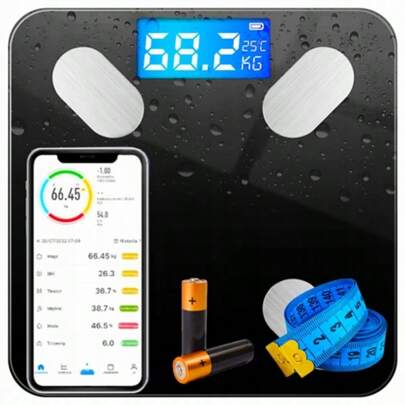 PRECISE ANALYTICAL BATHROOM SCALE ULTRA SLIM 180KG 25 In 1 ANDROID IOS ANALYTICAL BATHROOM SCALE SLIM 180KG SMART+ 25in1 Home Bathroom Decor Summer