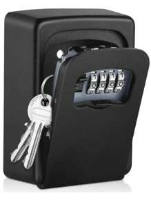 1PC An Ultra-Secure Flip-Top Key Safe - Wall Mounted Metal And Plastic Key Storage Box With Combination Code Access - Ideal For Home, Hotel, Emergency, Travel And Renovation Security - Key Organization Box With Protective Cover