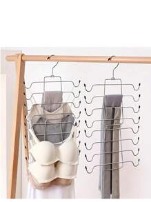 1 pieza Percha plegable multiusos de 4/8 niveles para ropa interior - Organizador de almacenamiento de camisetas que ahorra espacio, puede almacenar ropa, corbatas, etc. para el sistema de almacenamiento de ropa de invitados del spa, sistema de almacenamiento del spa, tienda de salón de belleza.