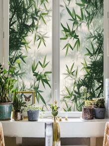 1pc Fresh Dandelion & Leaves Vine Window Sticker, Spring Greenery Decor Series, Double-Sided Printing, See-Through Glass Door/Window Decal, Static Cling Wall Sticker Room Decor Home Decor Wall Decor Bathroom Decor Bedroom Decor Room Decoration Stuff Living Room Decor House Decor Home Decor Living Room Wall Art Wall Paper Stickers Personalised Stickers