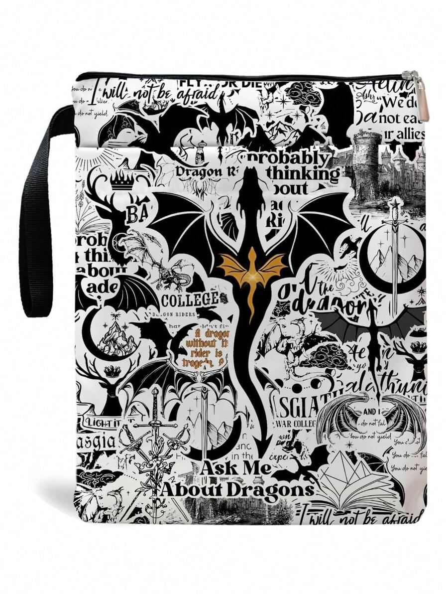 Romantischer Dark Academia Drachen-Themen Bucheinband, Fantasy Roman Leser Geschenk, Lesezeichen Geschenk, Buch Inspirations Geschenk, Taschenbuch Einband, Drachen-Themen Buch Geschenk, Schulanfang, Lernmaterialien - Verschiedenfarbig - Übersicht 1