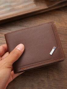 男士PU皮短款钱包，1-3件套，时尚柔软，大容量多卡位，可收纳大额钞票，简约零钱袋，信用卡、银行卡、身份证、照片位，商务休闲两相宜，是男士生日或送给伴侣的理想礼物，男女皆宜的时尚单品 - 彩色 - 查看 6