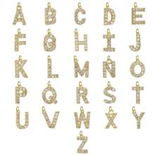 1pc New Classic Pave Zirconia Initial Hamsa Hand Gold Color Stainless Steel Chain Necklace For Women