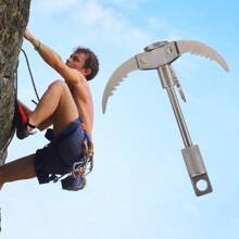 Grappling Hook Folding Claw Multifunctional Stainless Steel Hook For Outdoor Camping Hiking Tree Rock Mountain Climbing
