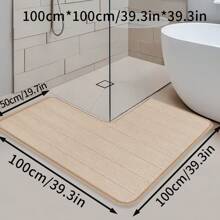 1 件记忆泡沫条纹浴垫，超强吸水，防滑，快干，可水洗，厚实且不褪色，柔软舒适，适用于浴室、卧室、房间装饰家居浴室装饰浴室地毯地毯户外地毯门垫秋季装饰浴室配件返校入口装饰 - 1pc橫條壓花 - 查看 20