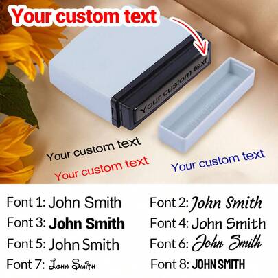 1Pc Custom One Line Stamp - Self Inking - Rectangular - Black, Red, Blue Custom Line Stamps | Custom Text Office Stamp | Short Or Long | 20 Font Choices | Multiple Color Options | Up To 8 Fonts Of Text | Perfect For Personal Or Professional Use (1-Line, Long) Custom Name Stamp | 1pc | Plastic | Reusable | Professionals, Nurses, Business | Customized Gifts,Multi-Functional,Adjustable, ,Ornamental,Reusable,Exquisite,Adorable,High-Quality,Modern,Colorful,Cute,Comfortable,Stylish,Custom,Personalized,Unique,Ideal Gifts For Him,Ideal Gifts For Her,Home Refresh