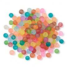 1 Pack 800pcs 6mm Frosted Round Loose Acrylic Craft Beads For Jewelry Making, Earrings, Bracelets, Necklaces, Keychains, Sewing Crafts