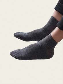 6 双夏季男士透气中筒袜，防臭冰丝袜子，防臭纯色袜子，男士中筒袜 - 彩色 - 查看 10