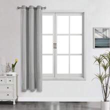 Top Eyelet/Hollow Star Cutout Curtain/Layered Solid Color Blackout And Sheer 2-In-1 Curtain/Blackout Bedroom Curtain/Bedroom Decor Curtain/Living Room/Classroom/Beautiful Sheer Lace Double Layer Curtain