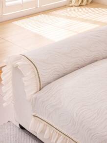 1 件豪华四季通用沙发座垫套，现代简约雪尼尔防尘防滑时尚沙发套，温暖、防褪色、不脱落，适用于卧室、办公室、客厅、L 型沙发 1/2/3/4 座 - 卡其色 - 查看 5