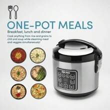 Aroma 8-Cup (Cooked) Rice & Grain Cooker, Steamer, New Bonded Granite Coating - 1 - Xem 5