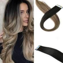 10pcs Women'S Tape-In Hair Extensions, 24 Inch Straight Synthetic Hair Extensions, Seamless & Invisible For All Hair Types 10Pcs/Pack 35g