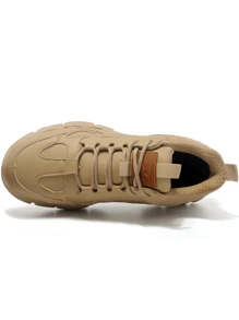 Men's Fashion Steel Toe Work Boots, 2025 Lightweight Anti-Puncture Shoes, Steel Toe Cap Boots, Crush Proof, Unisex & Plus Size Shoes, Anti-Impact Protection Shoes, Outdoor Hiking Boots - Beige - View 6