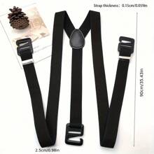 Adjustable Elastic Men's Suspenders With Buckle - Durable Polyester Material, Outdoor Adventure Casual Style, Invisible Pants Braces Hiking Strap, Stretchable & Suitable For All Ages. Ideal For Teenagers, Summer Outdoor Sports, Vacation, Graduation Gifts, Birthday Outfits Or Everyday Wear - Multicolor - View 11