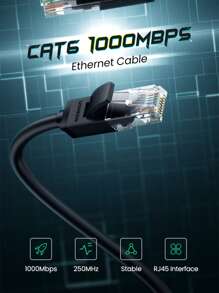 UGREEN Ethernet Patch Cable Gigabit RJ45 Network Cord LAN Cable Connector Plug, Compatible With , Computer, PC, Router, Modem, Printer