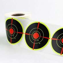 Reactive Shooting Targets Stickers, 100/250 Pcs/Roll ,3 Inch Self-Adhesive Targets Paper, Target Stickers For Shooting Practice, Archery Training, And Hunting - Black Red - View 7