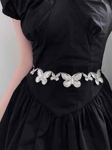 Retro Punk Butterfly Waist Chain Women's Fashion Creative Bikini Exaggerated Stripes Simple Waist Accessories