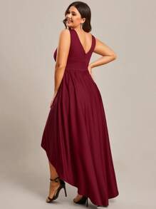 EVER-PRETTY Abito da damigella d'onore elegante oversize a vita alta, senza maniche e vita alta