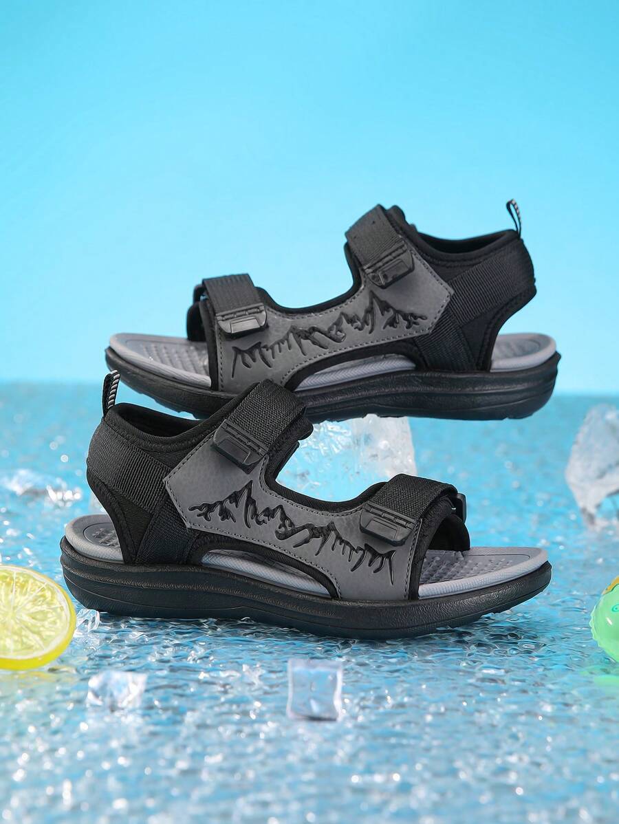 柔软舒适的露趾户外儿童运动凉鞋，夏季