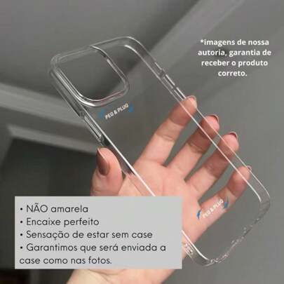 Capa Capinha Space Transparente Anti Impacto Compativel com iPhones X XR XSMAX 11 12 13 14 15  16 ProMax